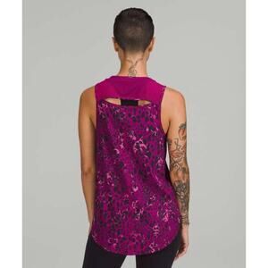 Lululemon Sculpt Tank Cheetah Camo Magenta Purple Multi est. Size 4